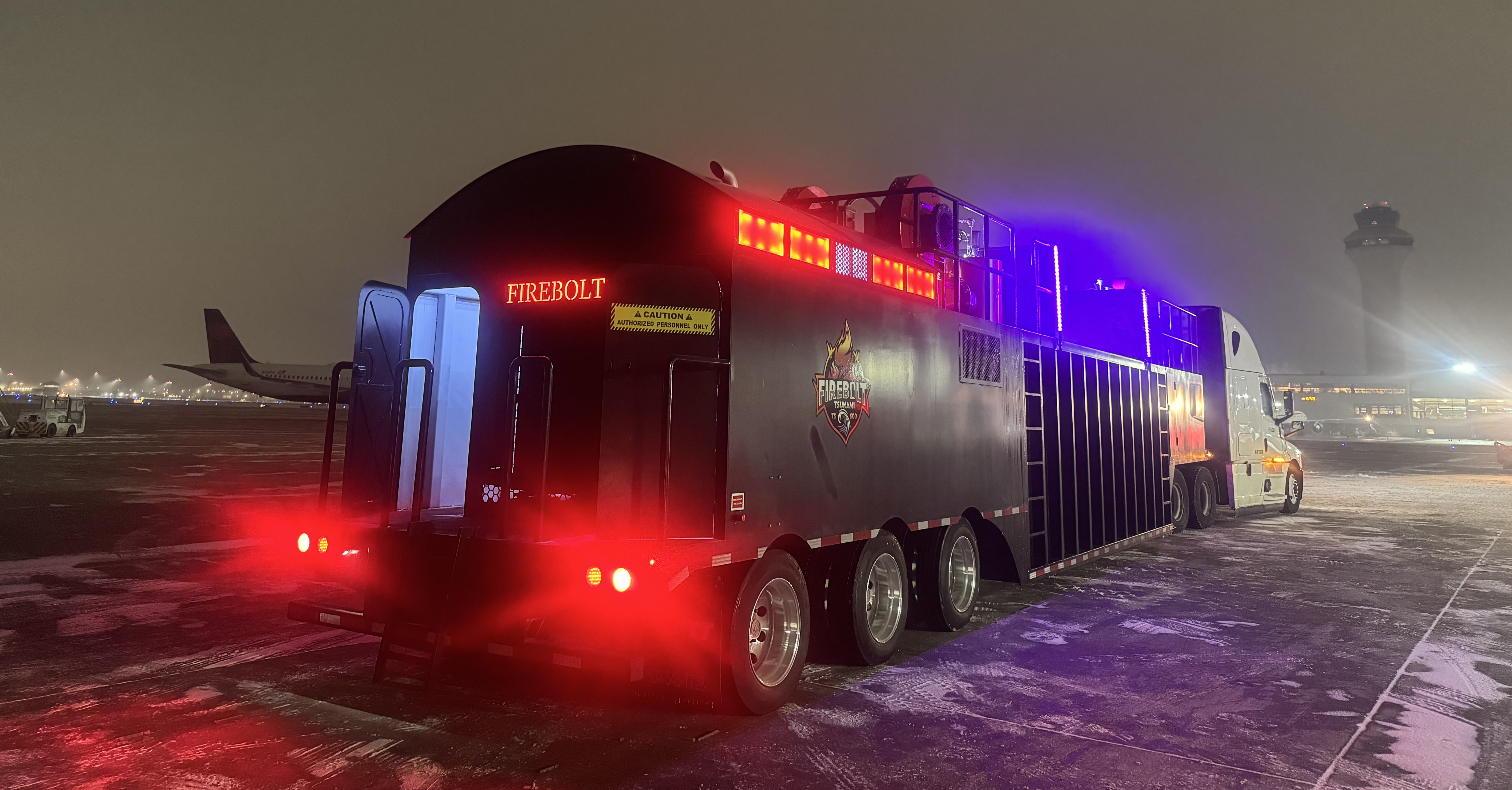 Firebolt snowmelter at an airport